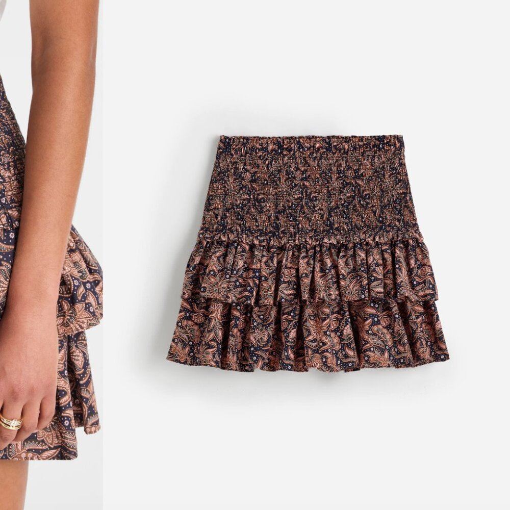 Madewell Tiered Mini Skirt Size M
